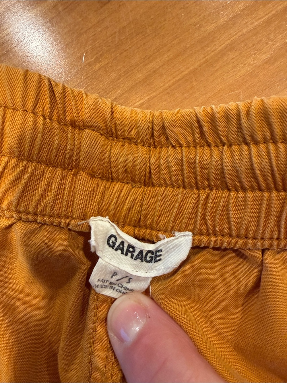 Garage Women's Drawstring Utility Shorts - Rust Color- small - Picture 3 of 5